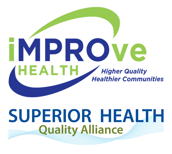 iMPROve Health and Superior Health logos stacked on top of each other